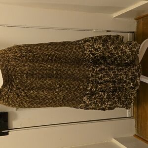 Massimo Dutti Peasant Ditsy Floral Midi Skirt Lined